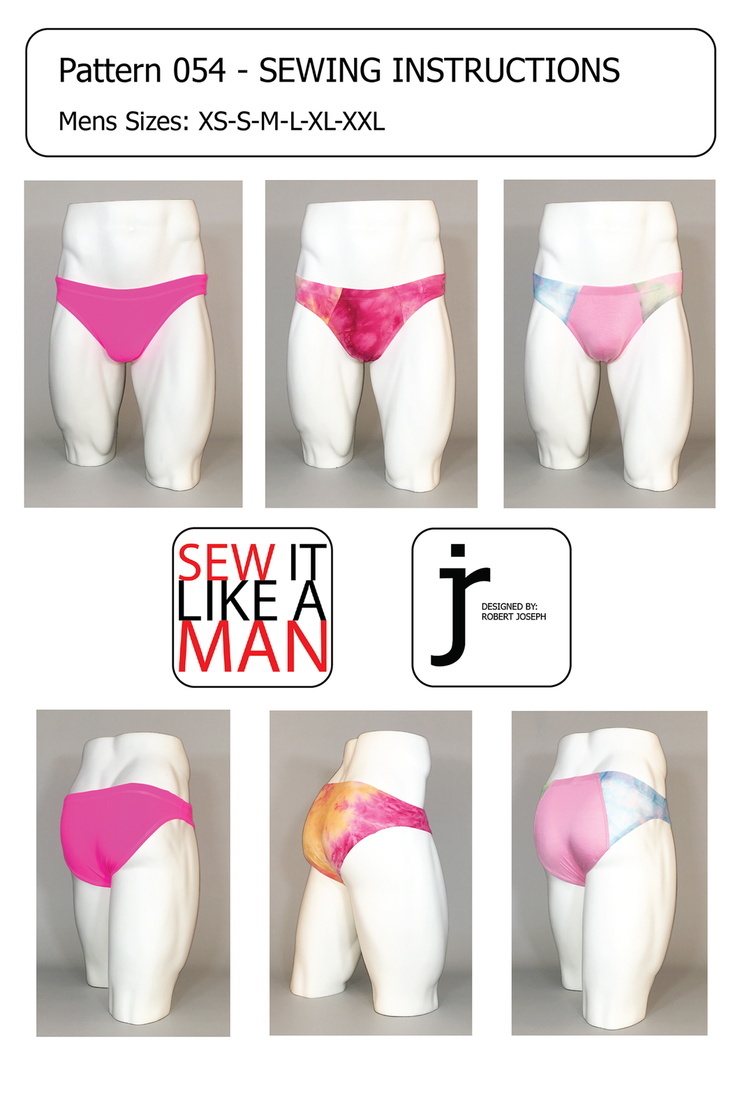 Men's Slim Line Swim Brief Underwear Sewing Pattern PDF 054 – Sew