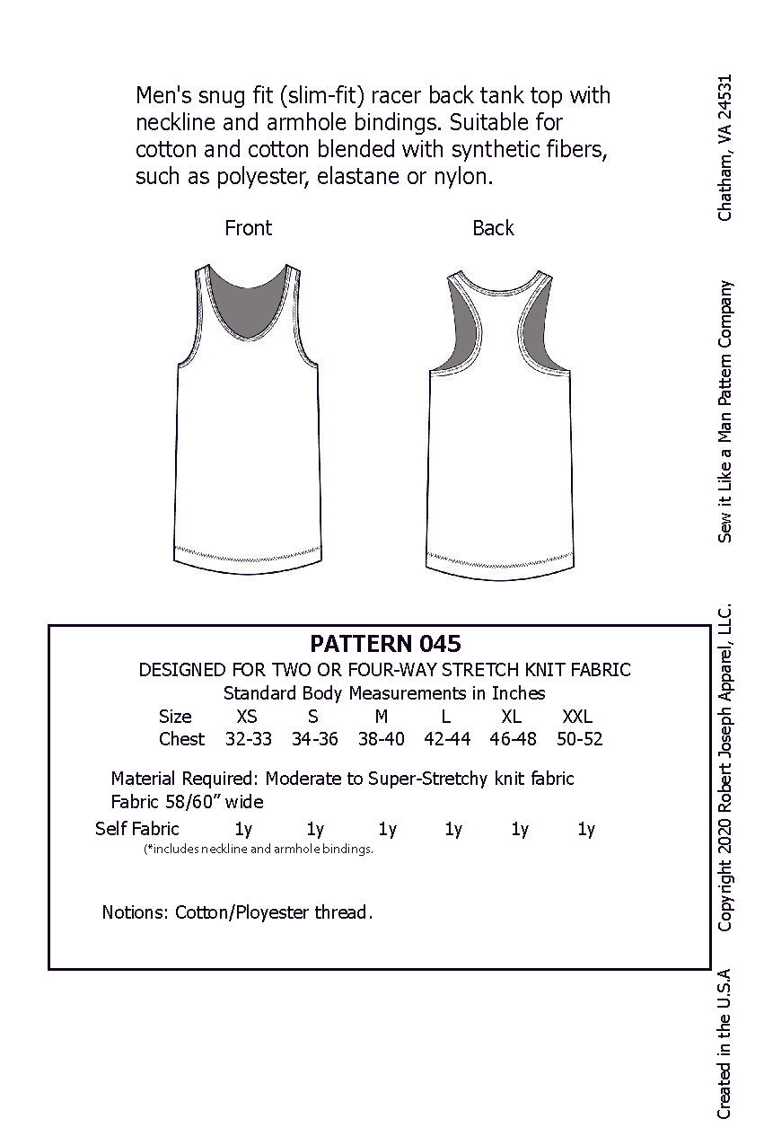 Form fitting racer back tank top free pdf sewing pattern – Tiana's